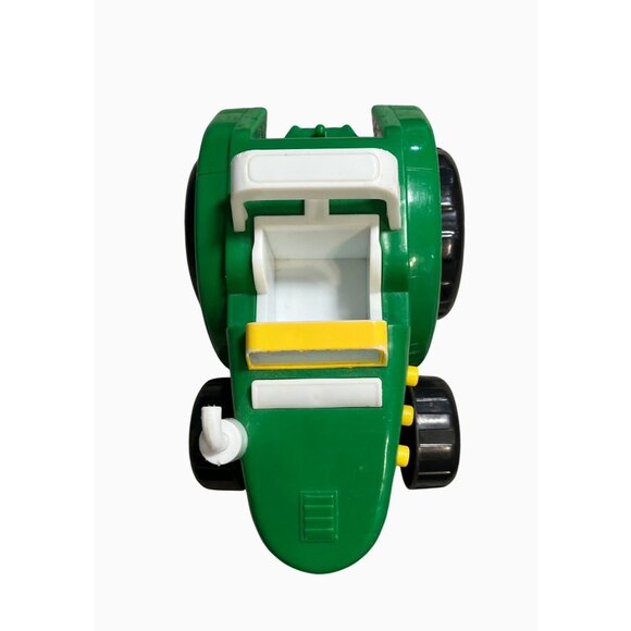 Green and Yellow Plastic Toy Tractor With Working Lights and Sound - Picture 4 of 10